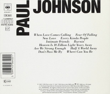 Paul Johnson - Paul Johnson (Same) CD 1987