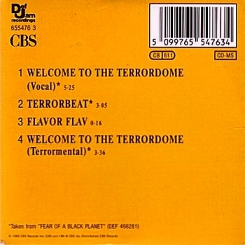 Public Enemy - Welcome To The Terrordome 3 INCH CD Single 1989