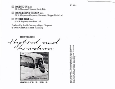 Roger Chapman - Holding On PROMO CD Single 1990
