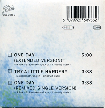 Sabine Sabine - One Day 3 INCH CD Single 1990