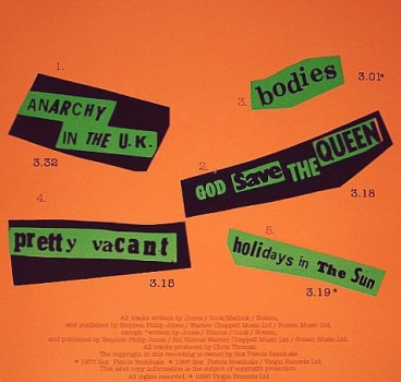 Sex Pistols - Sex Pistols (Same) PROMO CD Single 1996