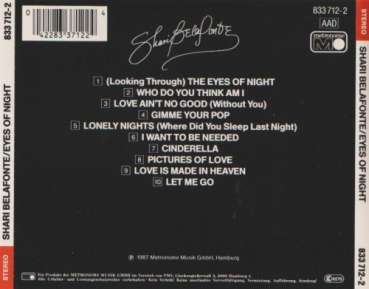Shari Belafonte - Eyes Of Night CD 1987