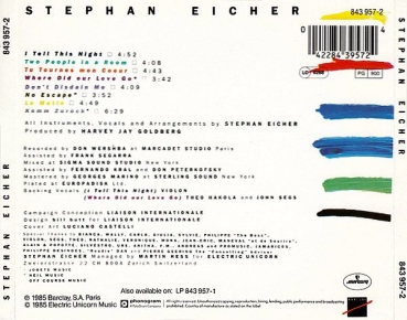 Stephan Eicher - I Tell This Night CD 1985 1995