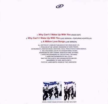 Take That - Why Can't I Wake Up With You? CD Single 1993