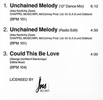 Techno-Color featuring Twiggy - Unchained Melody CD Single 1991