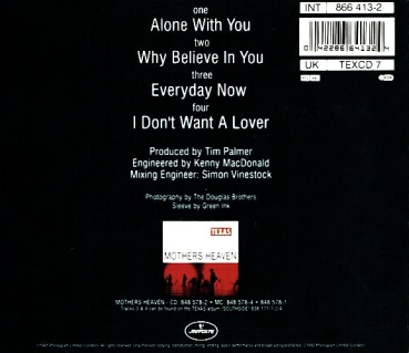 Texas - Alone With You DIGIPAK CD Single 1992