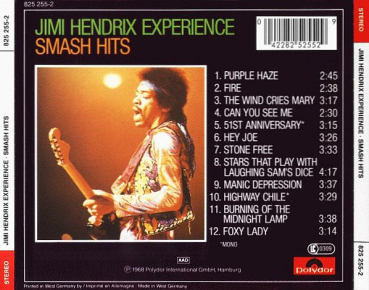 Jimi Hendrix Experience - Smash Hits CD 1968 1987