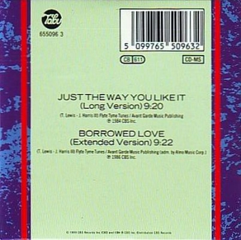S.O.S. Band - Just The Way You Like It + Borrowed Love 3 INCH CD Single 1989