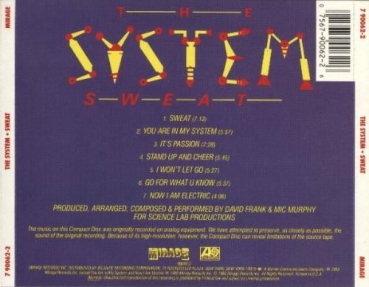 System - Sweat CD 1983 1989