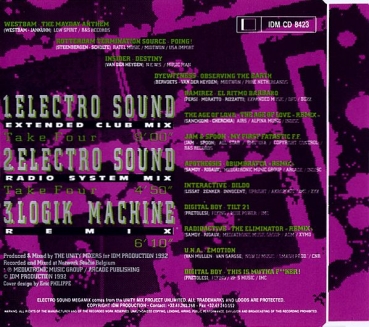 Unity Mixers - Electro Sound Megamix Take Four (4) CD Single 1992