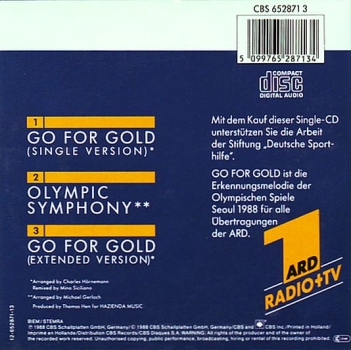 Winners - Go For Gold 3 INCH CD Single 1988