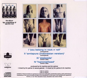 Tin Machine - You Belong In Rock N' Roll LIMITED EDITION PICTURE CD Single 1991