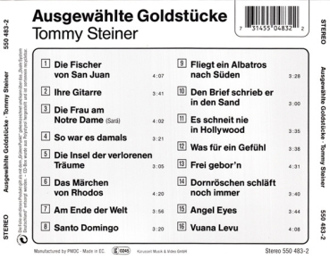 Tommy Steiner - Ausgewählte Goldstücke CD 1994 1999