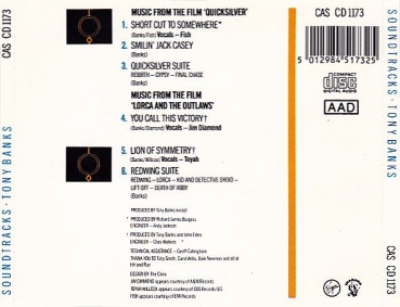 Tony Banks - Soundtracks CD 1986