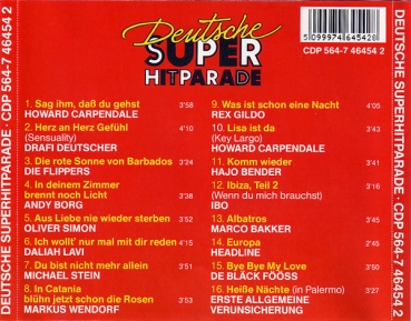 Various Artists - Deutsche Superhitparade CD 1986