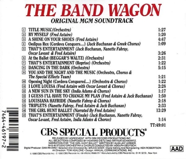 OST - The Band Wagon: Original MGM Soundtrack CD 1953 1990