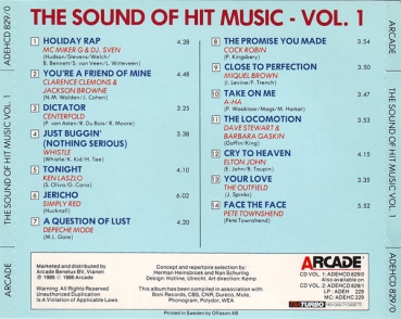 Various Artists - The Sound Of Hit Music Volume 1 CD 1986