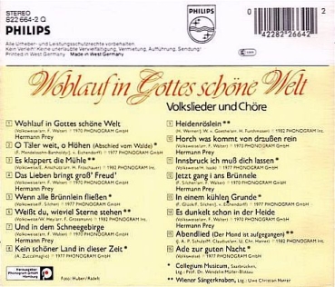 Various Artists - Wohlauf In Gottes Schöne Welt CD 1984
