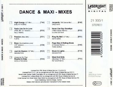 Various Artists - Dance & Maxi-Mixes CD 1998 2000