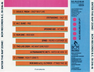 Various Artists - Enter The Rap Zone! CD 1988