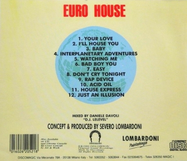 Various Artists - Euro House CD 1989