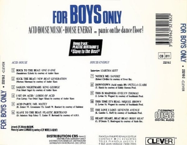 Various Artists - For Boys Only LIMITED EDITION GOLD CD 1989