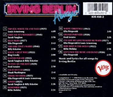 Irving Berlin - Always CD 1988