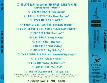 Various Artists - The Talent Works PROMO CD 1988