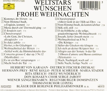 Various Artists - Weltstars Wünschen Frohe Weihnachten CD 1986