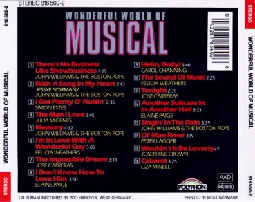 Various Artists - Wonderful World Of Musical CD 1987