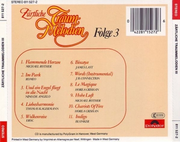 Various Artists - Zärtliche Traummelodien Folge 3 CD 1983
