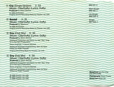 Waterfront - Cry CD Single 1989