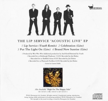 Wet Wet Wet - The Lip Service ''Acoustic Live'' EP CD Single 1992