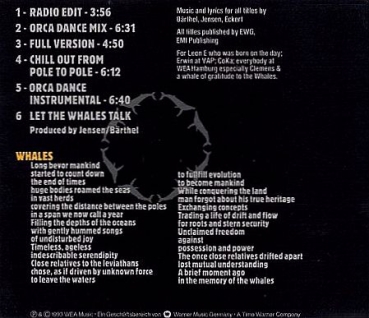 What On Earth - Whales CD Single 1993