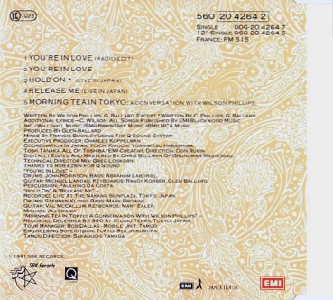 Wilson Phillips - You're In Love CD Single 1991