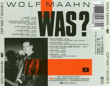 Wolf Maahn - Was? CD 1989