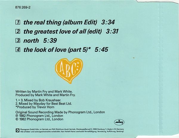ABC - The Real Thing CD Single 1989