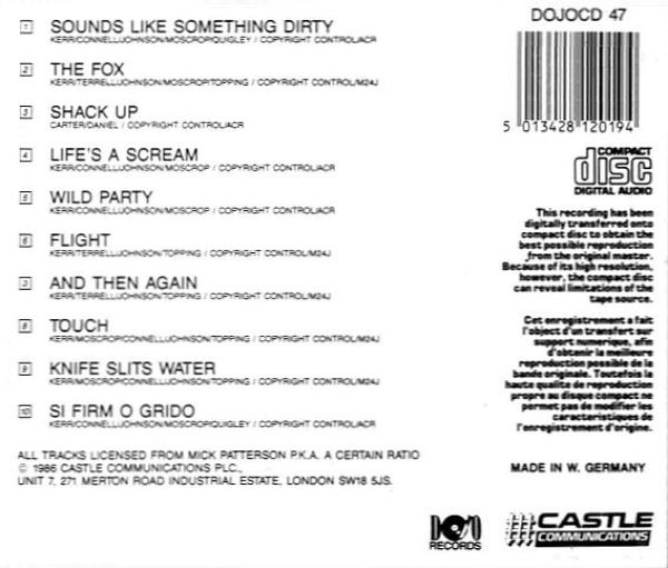 Certain Ratio - A.C.R. Live In America CD 1987
