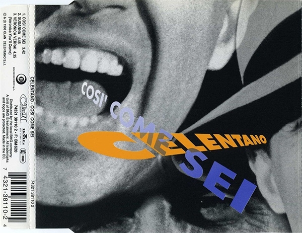 Adriano Celentano - Cosi' Come Sei PICTURE CD Single 1996