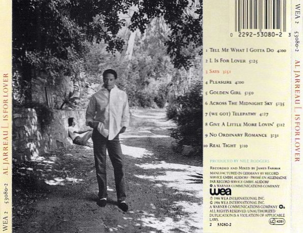 Al Jarreau - L Is For Lover CD 1986