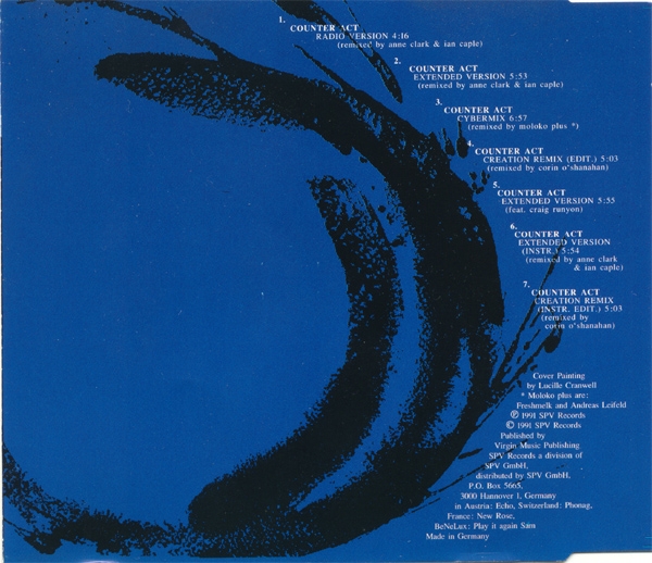 Anne Clark - Counter Act CD Single 1991