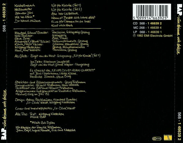 BAP - Vun Drinne Noh Drusse CD 1982 1988