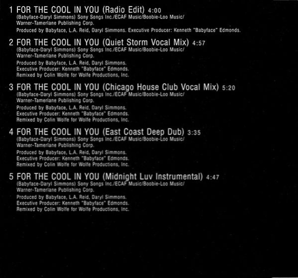 Babyface - For The Cool In You CD Single 1993