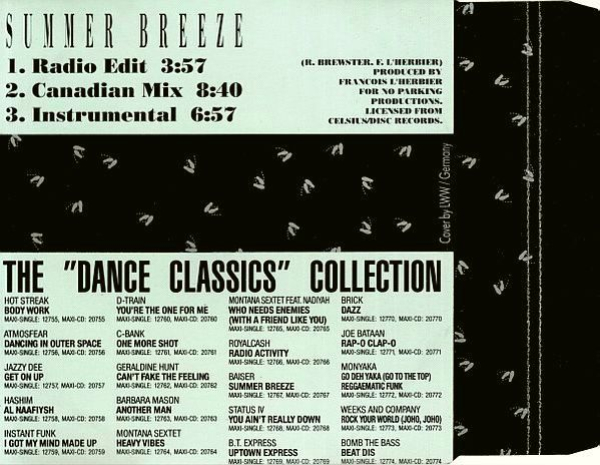 Baiser - Summer Breeze CD Single 1990