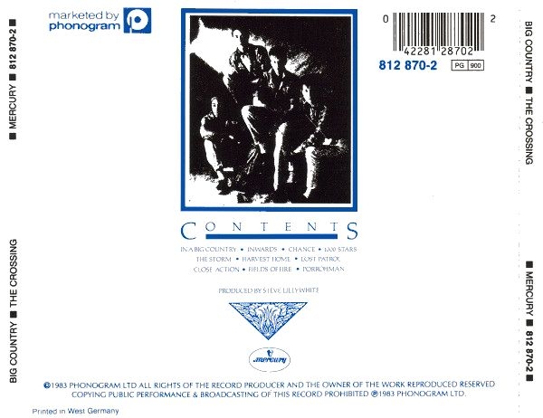 Big Country - The Crossing CD 1983 1988