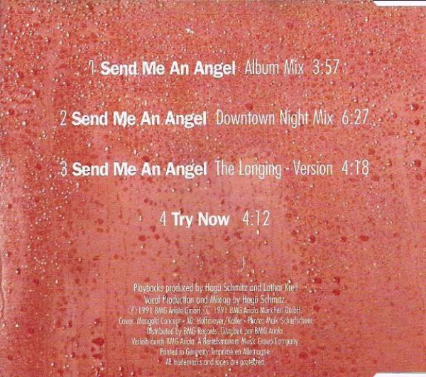 Billi Myer - Send Me An Angel CD Single 1991