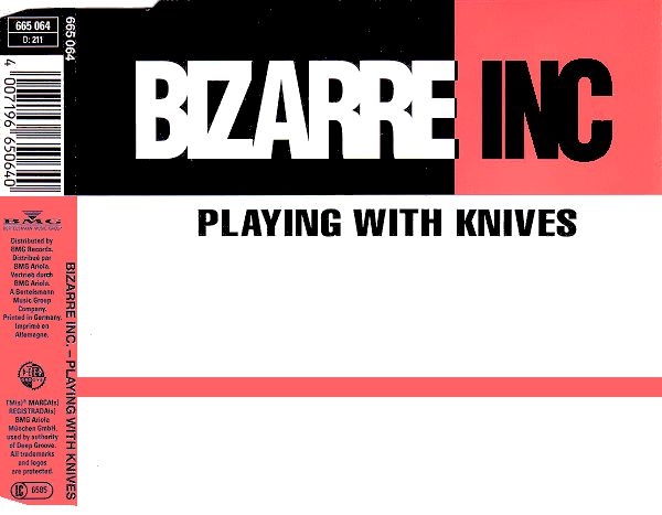 Bizarre Inc. - Playing With Knives CD Single 1991