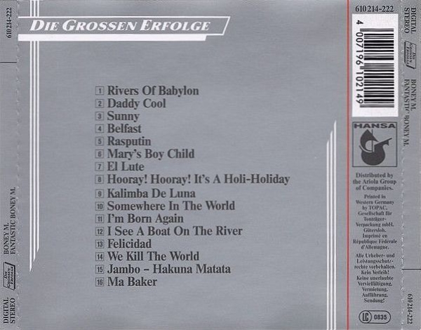 Boney M. - Fantastic Boney M. CD 1984 1989