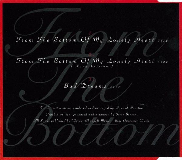 Bonnie Tyler - From The Bottom Of My Lonely Heart CD Single 1993