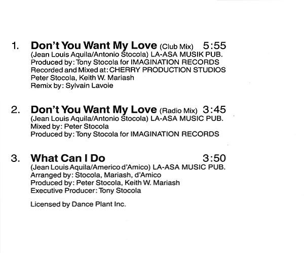 Boy Girl - Don't You Want My Love CD Single 1991